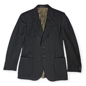 Fendi Black Wool Blazer Sport Coat Suit Jacket Vintage Italy 50 IT (US 40R)